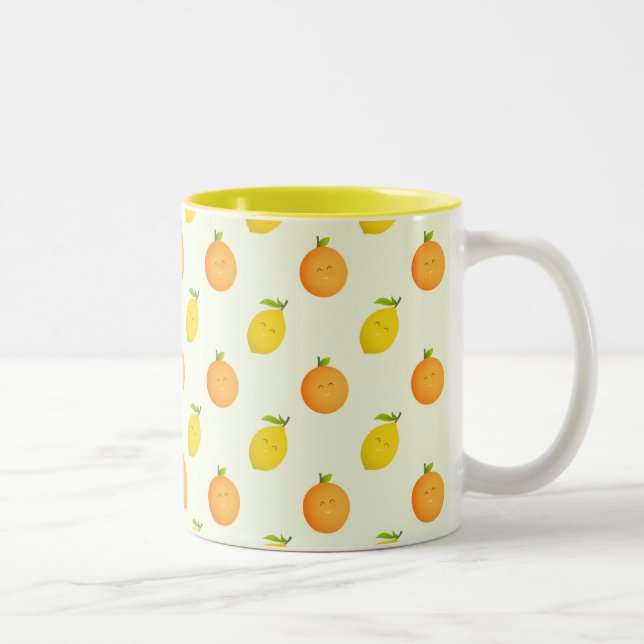 Orange and Lemon Citrus Summer Mug (Right)