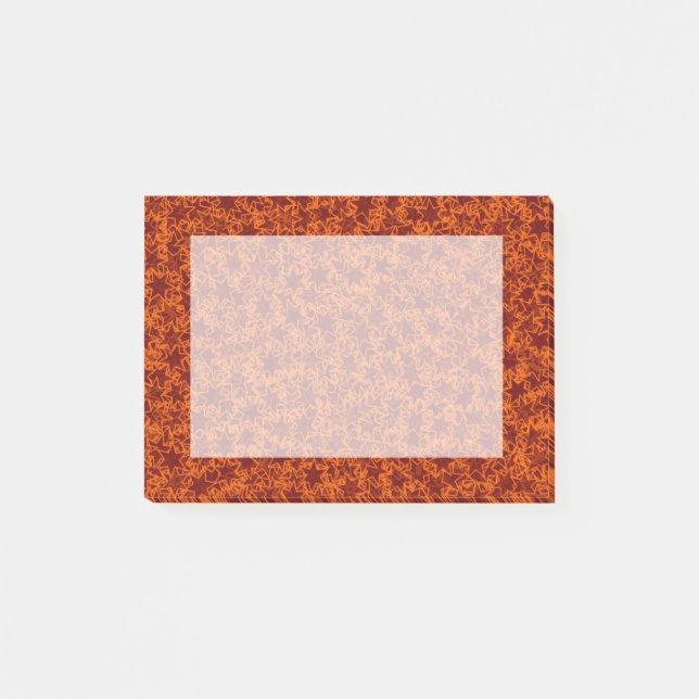 Orange and Maroon Star Team Spirit Sports Colours Post-it Notes (Front)