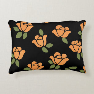 Orange and Olive Green Decorative Cushion