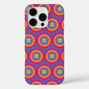 orange and pink floral shapes illustration iPhone 16 pro case