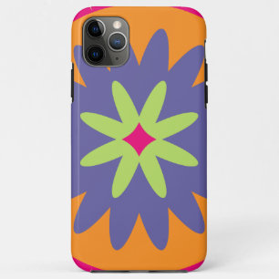 orange and pink floral shapes illustration Case-Mate iPhone case