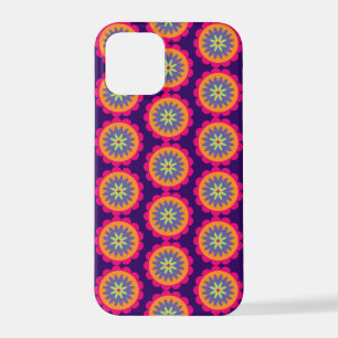 orange and pink floral shapes illustration iPhone 12 pro case