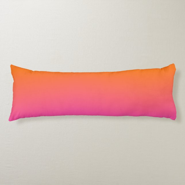 Orange and Pink Gradient Body Cushion (Front)