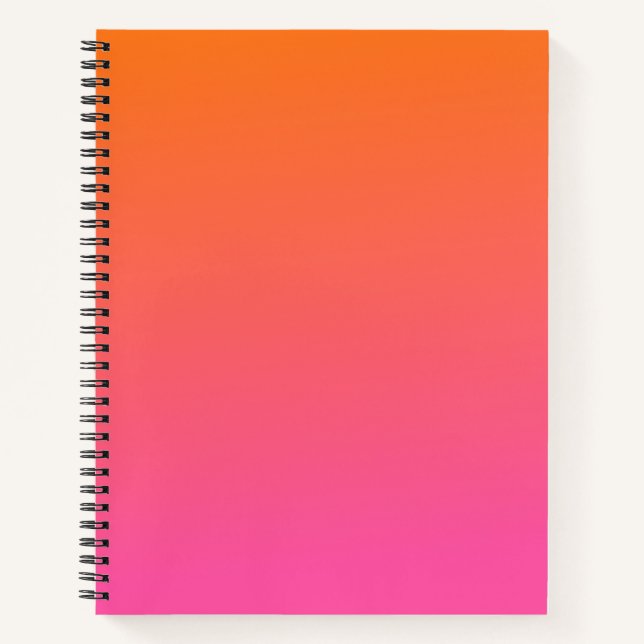 Orange and Pink Gradient Notebook (Front)