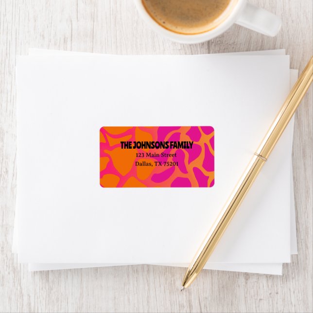 Orange and Pink Gradient Return Address Labels (Insitu)