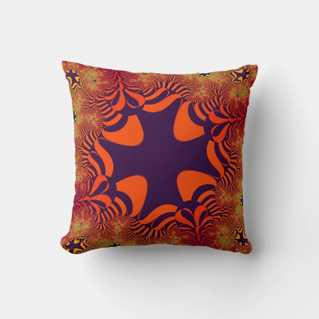 Orange and Purple Cross Cushion (Front)