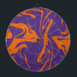 Orange and Purple design dart board<br><div class="desc">How about a game of darts? Let’s play.</div>