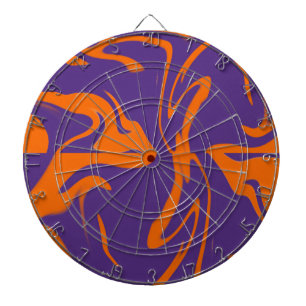 Orange and Purple design dart board