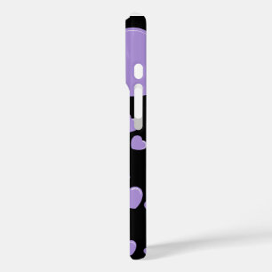 orange and purple hearts polka dots iPhone 16 case