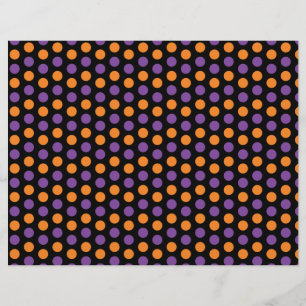 Orange and Purple Poke A Dots Scrapbook paper