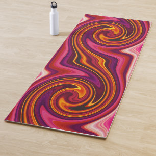 Orange and Purple Swirl - Cool Abstract Trippy Yoga Mat
