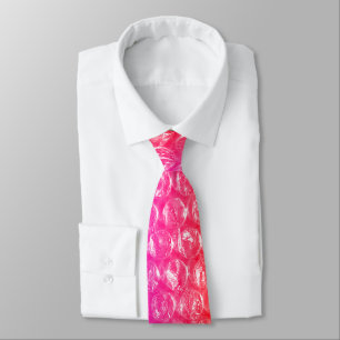 orange and red bubble wrap tie