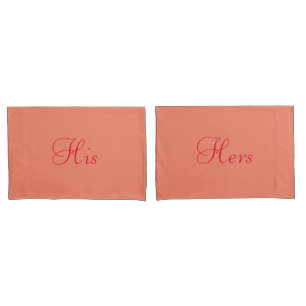 Orange and Red Personalised Pillow Case