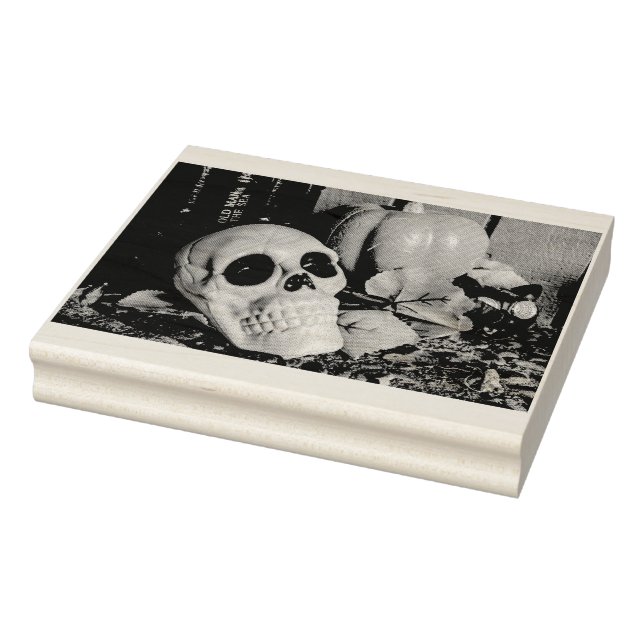 Orange and Skull Rubber Stamp (Stamp)