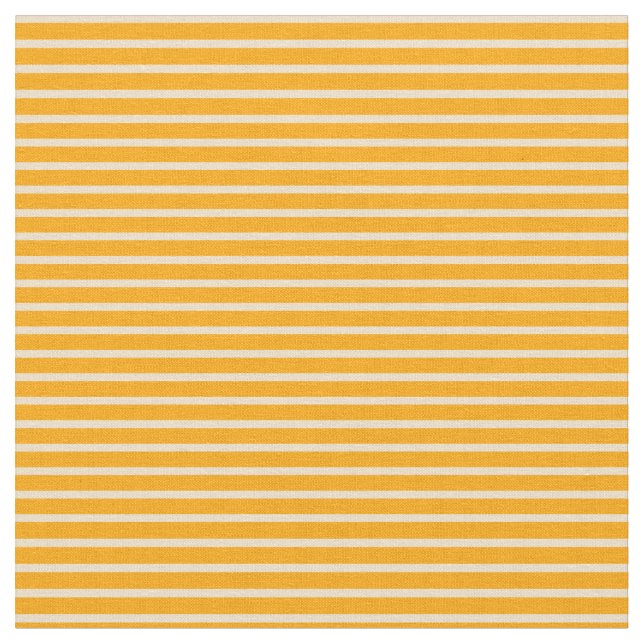 Orange and Tan Coloured Stripes/Lines Pattern Fabric (Close Up)