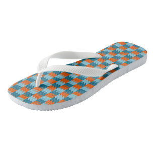 orange and turquoise  jandals