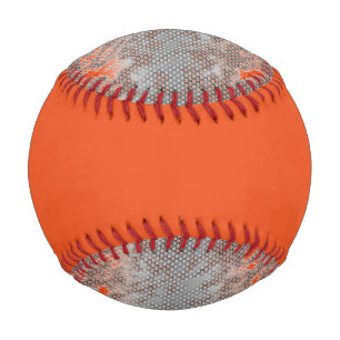 Orange and White Baseball-Grey Baseball