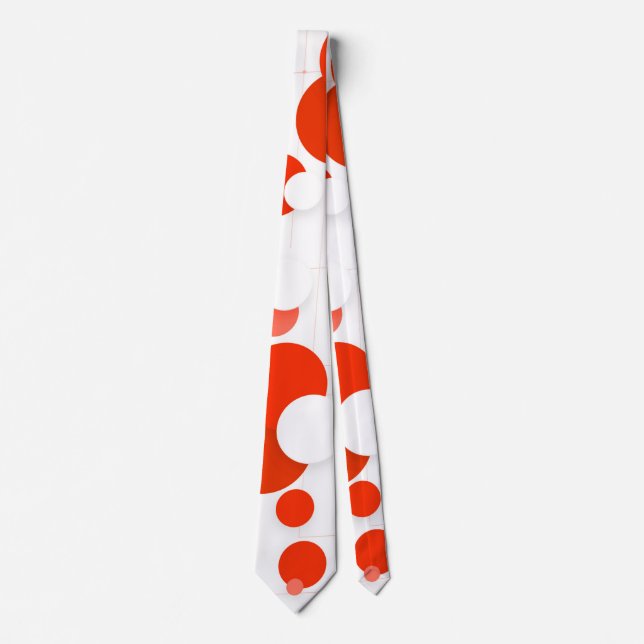 Orange and white bubbles party tie (Front)