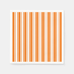 Orange and white candy stripes napkin