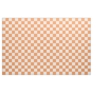 Orange And White Chequered Fabric
