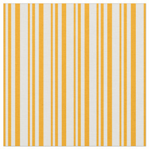 Orange and White Coloured Striped Pattern Fabric