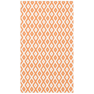 Orange and white diamond pattern tablecloth