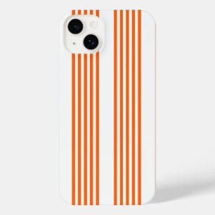 Orange and white five stripes pattern iPhone 14 plus case