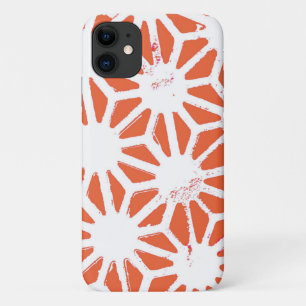 Orange and white geometric pattern Case-Mate iPhone case