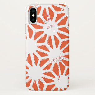 Orange and white geometric pattern Case-Mate iPhone case
