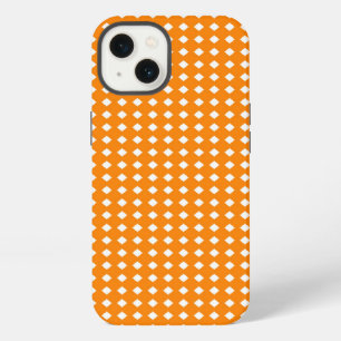 Orange and White Geometric Pattern Diamonds iPhone 13 Case