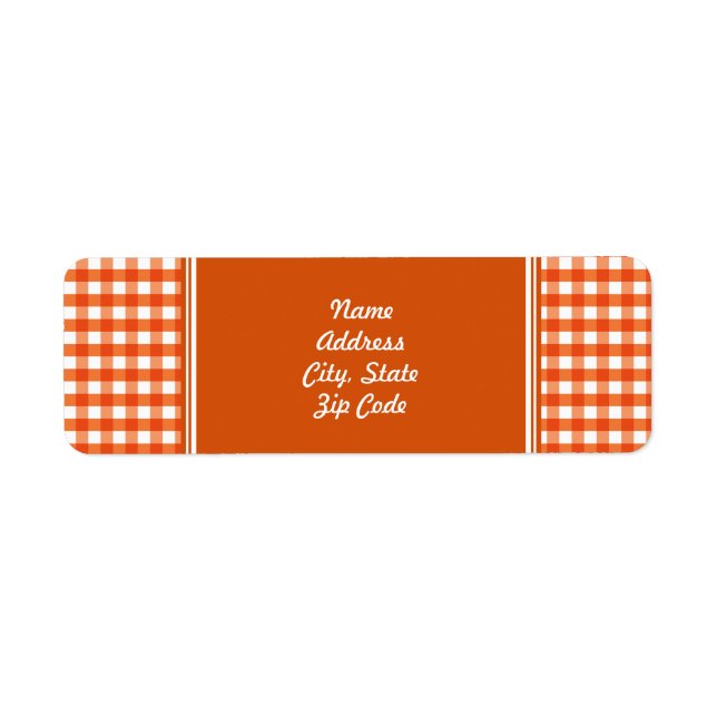 Orange and White Gingham Pattern (Front)