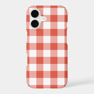 Orange and White Gingham Pattern