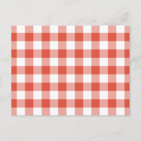 Orange and White Gingham Pattern