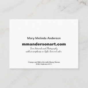 Orange and White Koi Artist Business Card