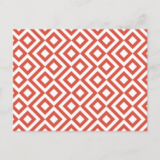 Orange and White Meander Postcard (Front)