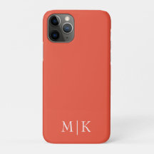 Orange and White | Modern Monogram