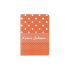 Orange and White Polka Dot Passport Holder