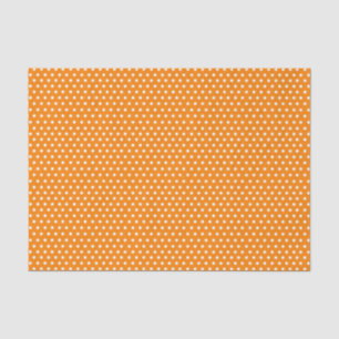 Orange And White Polka Dots Tissue Paper