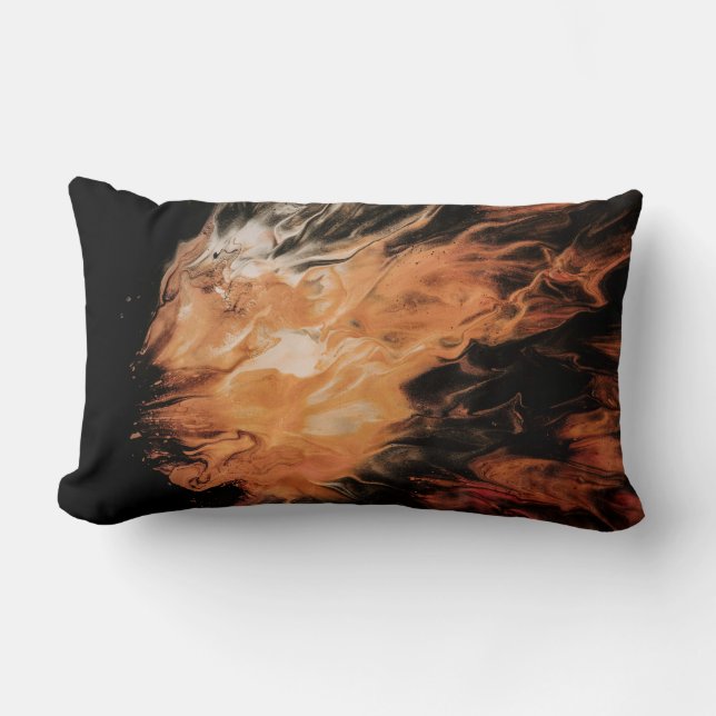 Orange and white smoke lumbar cushion (Front)
