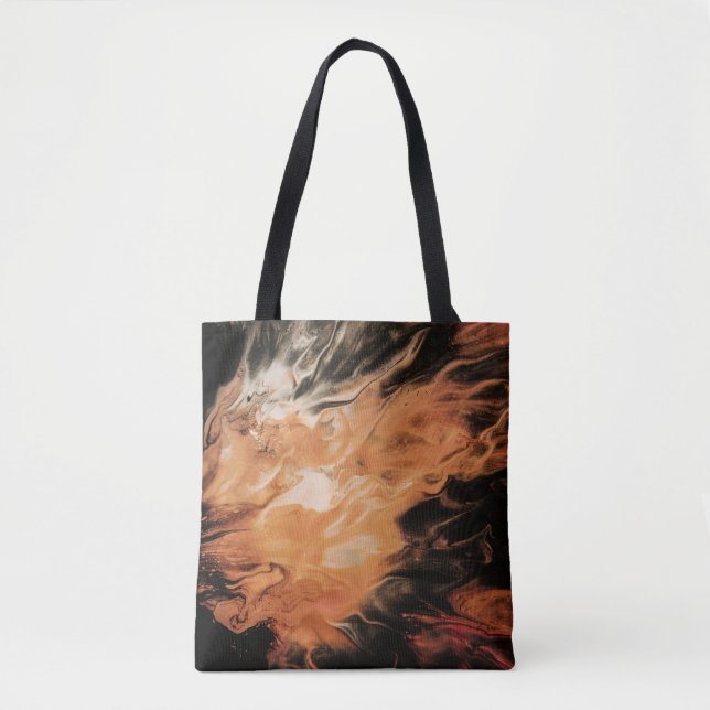 ORANGE AND WHITE SMOKE TOTE BAG (Front)