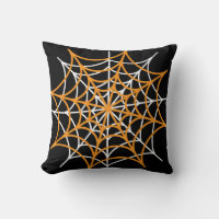 Orange and white spider web