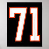 Orange And White Srts Number 71 Jersey Uniform Pla
