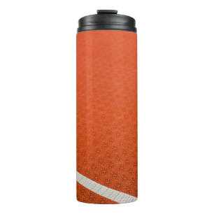 Orange and white textile thermal tumbler