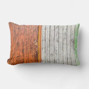 Orange and white wall paint lumbar cushion