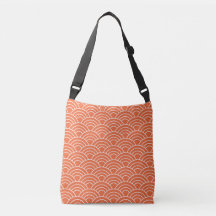 Orange and White Wave pattern