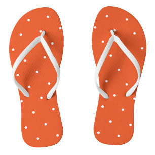 Orange and White with Dots Jandals
