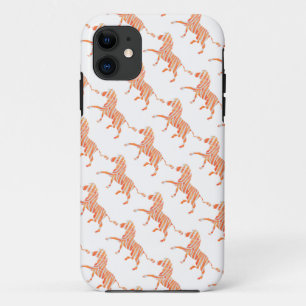 Orange and White Zebra Silhouette Case-Mate iPhone Case