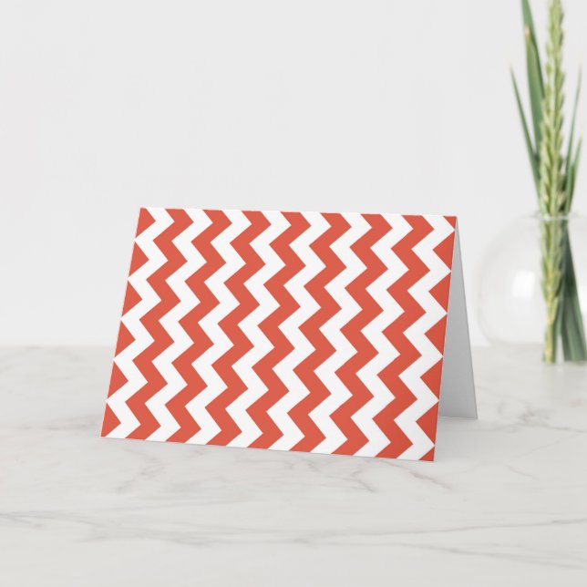 Orange and White Zigzag Card (Front)