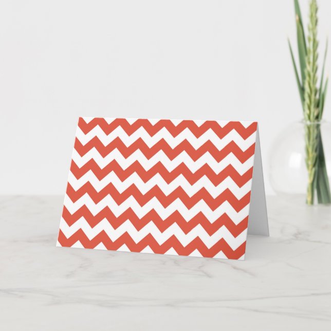 Orange and White Zigzag Card (Front)