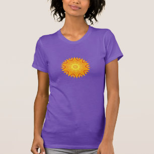 Orange and Yellow Abstract Sun T-Shirt